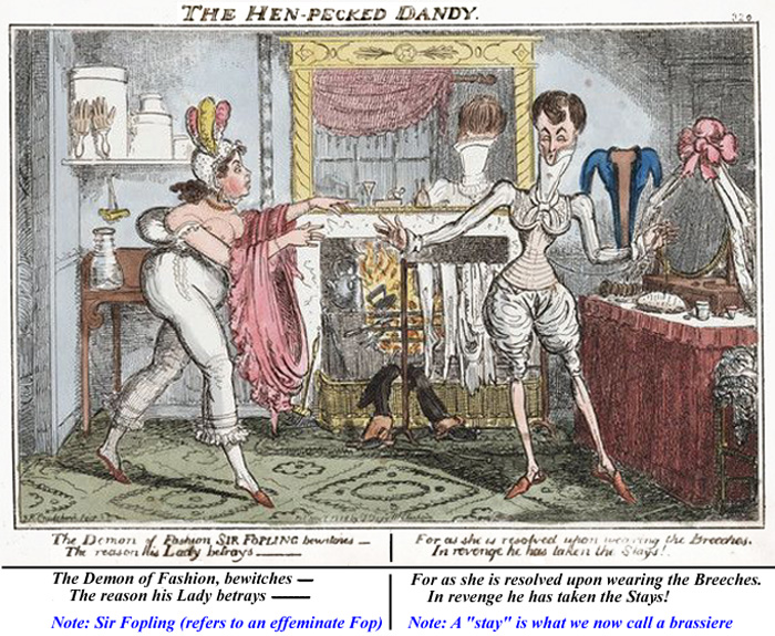 Cruikshank Hen-Pecked Dandy 1818